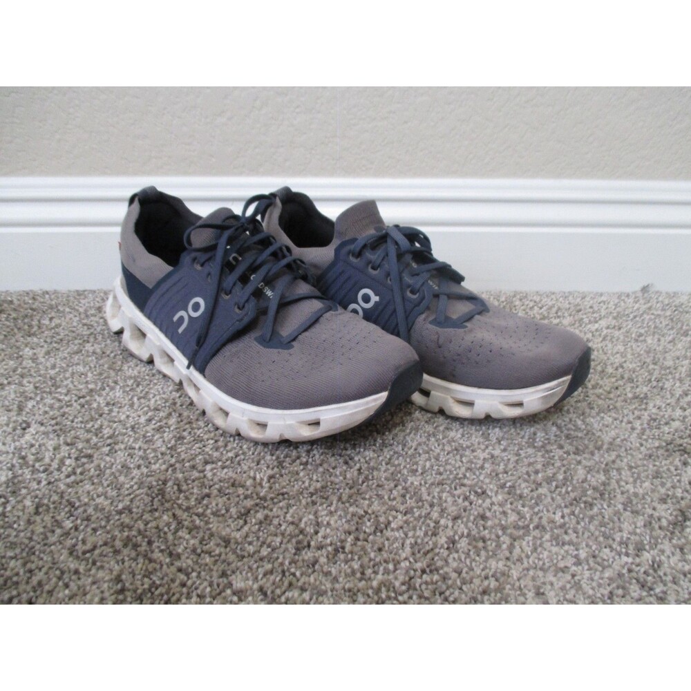 on cloud cloudswift 4 mens size 10.5 grey navy running shoes athletic